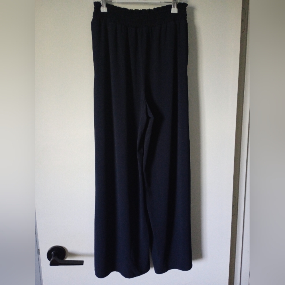 Ellen Tracy Navy Wide-Leg Pull On Pants Size Small - Picture 6 of 9
